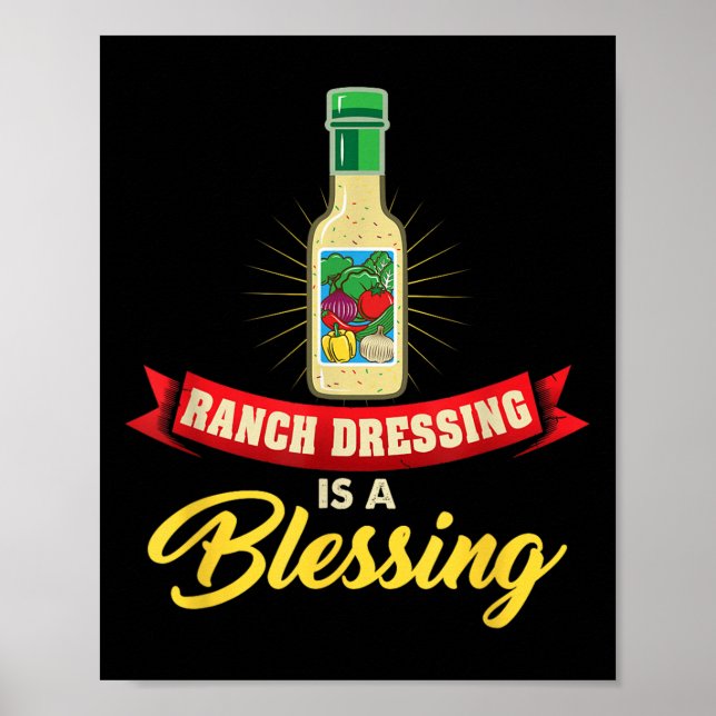 Poster Ranch Dressing Est Une Bénédiction Favorite Alimen (Devant)