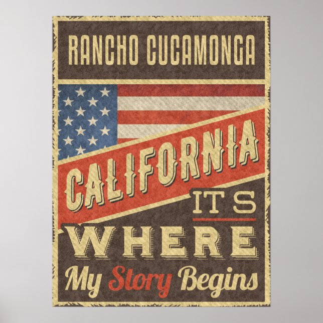 Poster Rancho Cucamonga Californie (Devant)