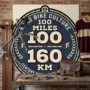 Poster Randonnée cycliste du siècle 100 milles 160 KM 