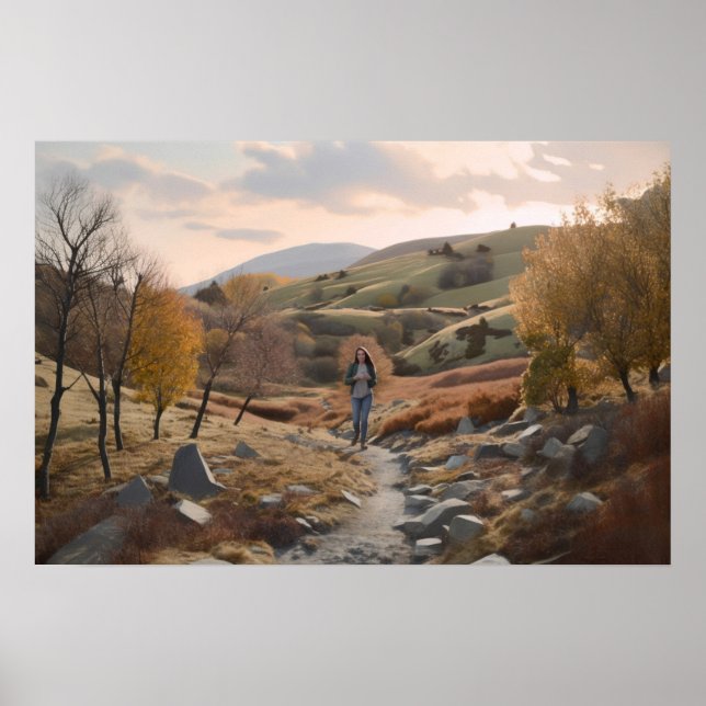 Poster Randonnée dans les collines (Devant)