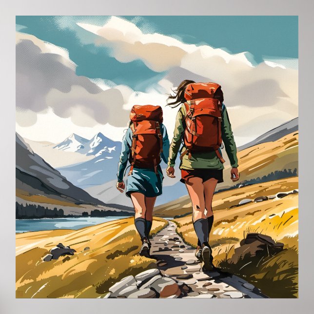 Poster Randonnée dans les Highlands écossais (Devant)