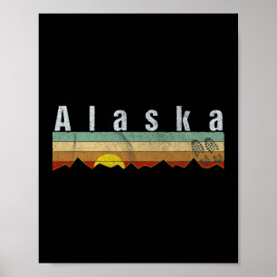 Poster Randonnée en Alaska - Cadeau de T-shirt vintage Al