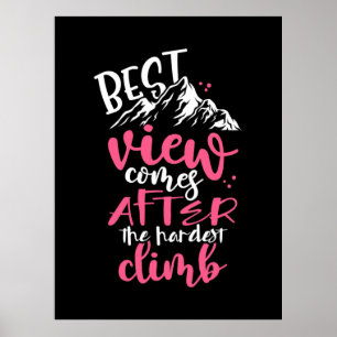 Poster Randonnée Meilleure Vue Arrive Après La Montée La