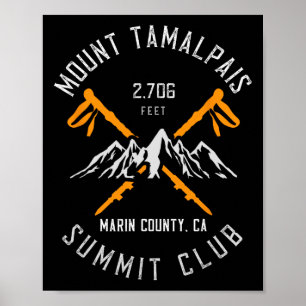 Poster Randonnée Mont Tamalpais Comté de Marin Californie