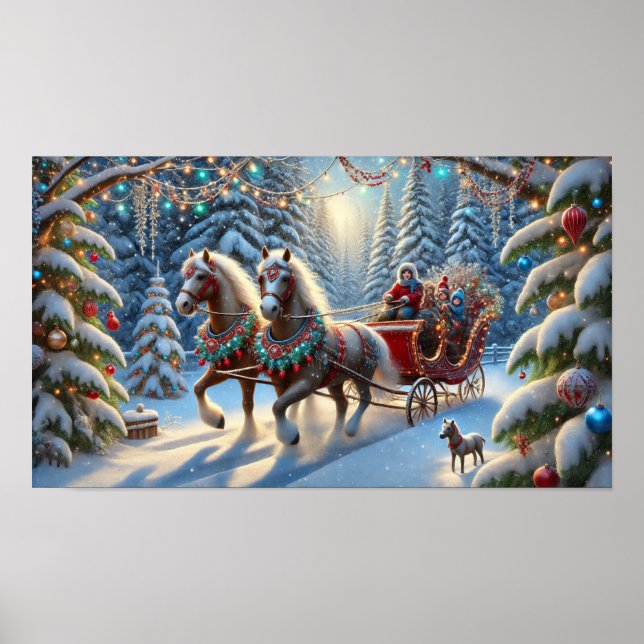Poster Randonnée pédestre de la forêt d'hiver (Devant)