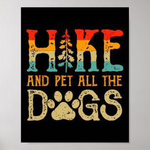Poster Randonnée Rétro Et Caresse Tous Les Chiens Amateur