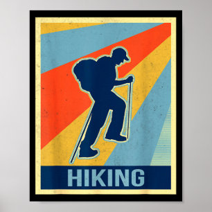 Poster Randonnée style vintage rétro