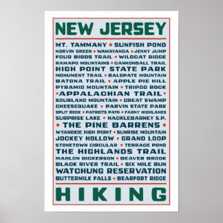 Poster Randonnées du New Jersey