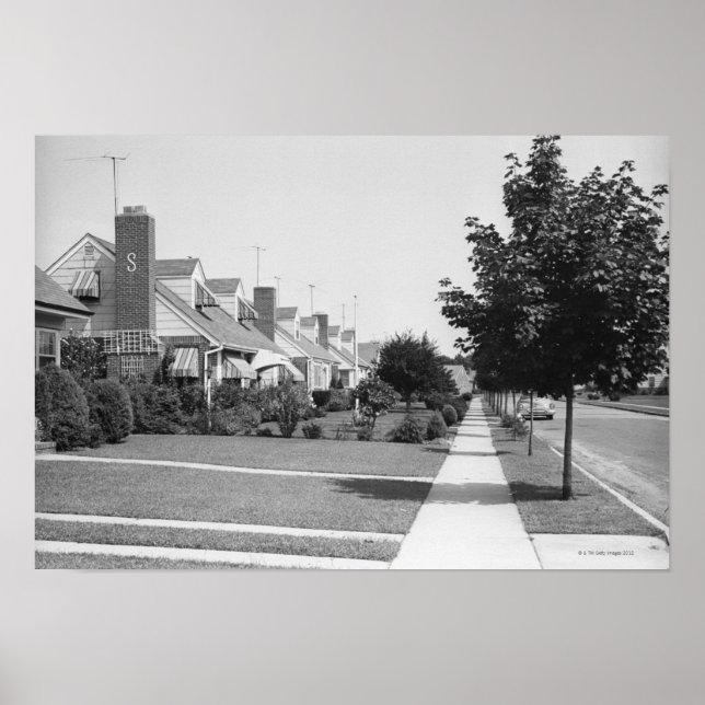Poster Rangée de maisons (Devant)