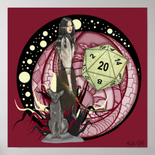 Poster Ranger Maître de bête. Archer et chat