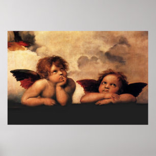 Poster Raphael Cherubs Sistine Madonna 2 Anges