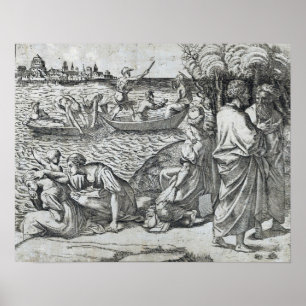 Poster Raphael - Le Brouillon Miraculeux Des Poissons