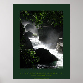 Poster Rapides Misty Sous Les Chutes Vernales