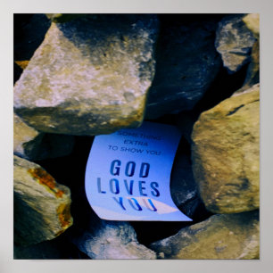 Poster Rappel de l'Amour de Dieu pour vous. Foi chrétienn