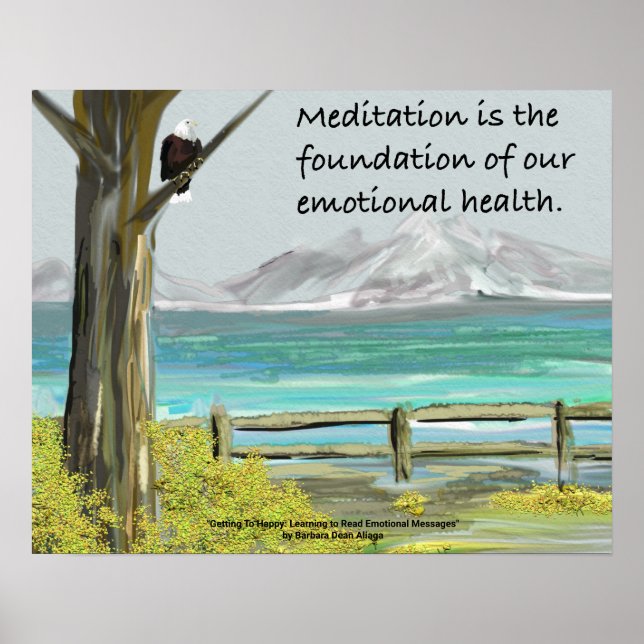 Poster Rappel de méditation par la nature (Devant)