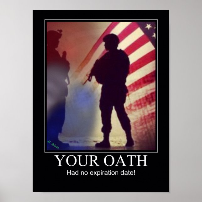 Poster Rappel du serment militaire (Devant)