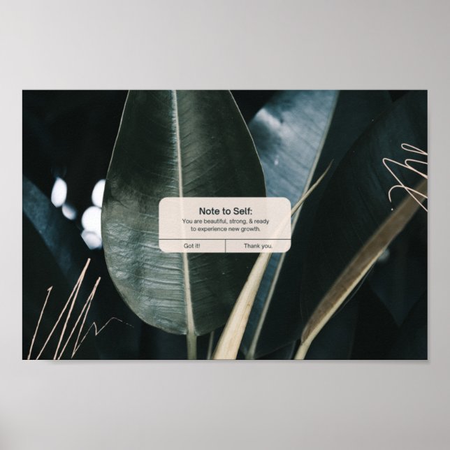 Poster Rappel iPhone Positif & Affirmation (Devant)