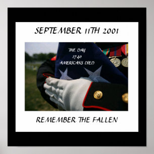 POSTER RAPPELEZ-VOUS 11 SEPTEMBRE 2001 TOMBÉ