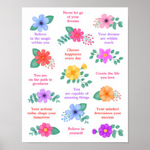 Poster Rappels quotidiens Citations motivationnelles posi