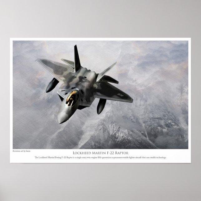 Poster Raptor F-22 de Lockheed Martin (Devant)