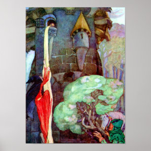 Poster Rapunzel Fairy Tale par Anne Anderson Imprimer