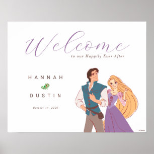 Poster Rapunzel & Flynn Heureux Jamais après le signe Mar