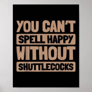 Poster Raquet Badminton - Joueur Court Racket Team Shutt