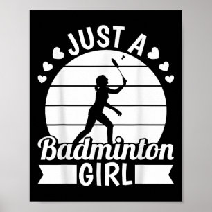 Poster Raquette Volant de badminton - Juste Un Badminto