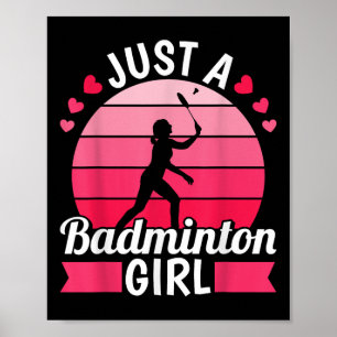 Poster Raquette Volant de badminton - Raquette Juste Un B