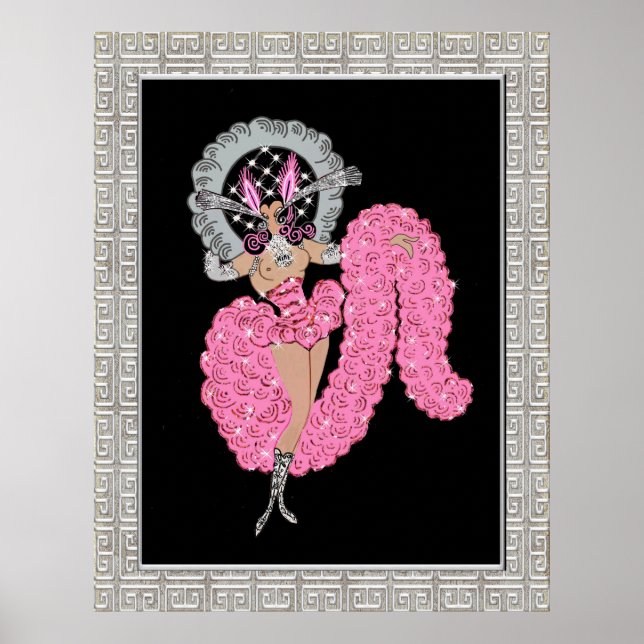 Poster Rare Erte Design "Mimi" (Devant)