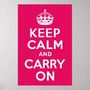 Poster Raspberry Keep Calm and Carry On