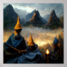 Rassemblement des sorciers. Halloween Magie AI Art