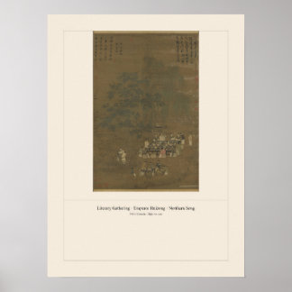 Poster Rassemblement littéraire - Empereur Huizong, Song
