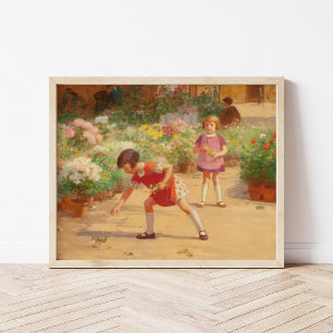 Poster Rassembler les fleurs Victor Gabriel Gilbert