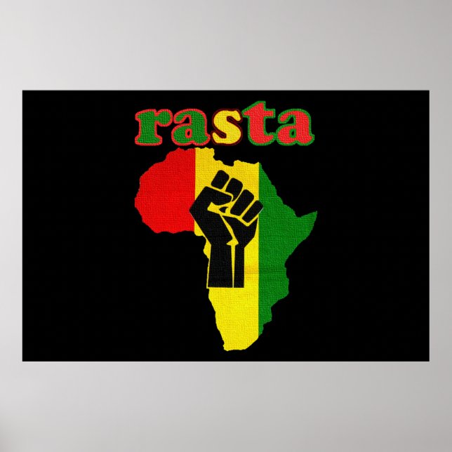 Poster Rasta Afrique et Black Power Canvas Imprimer 48 pa (Devant)
