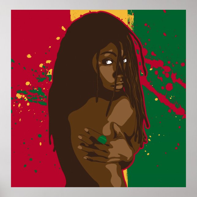 Poster Rasta Girl (Devant)