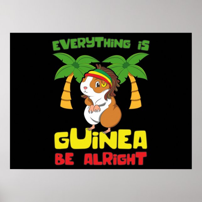 Poster Rasta Guinea Pig (Devant)