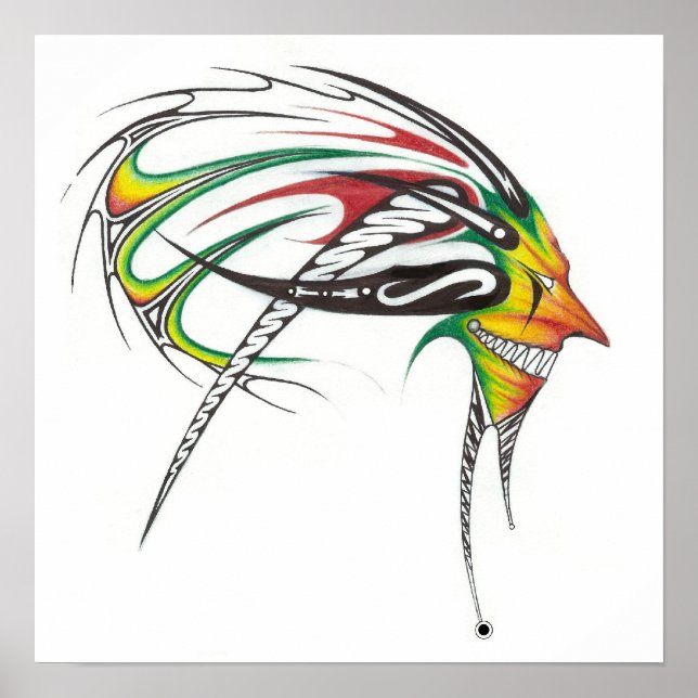 Poster Rasta, homme tribal Canvas (Devant)