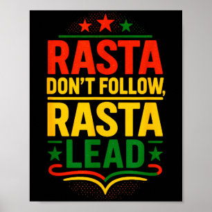 Poster Rasta ne suit pas, citation motivationnelle