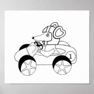 Poster Rat de coloriage