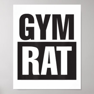 Poster Rat de gym - Entraînement - Hustle - Forme physiqu