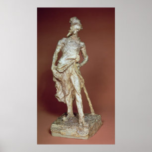 Poster Ratapoil, sculpture modifiée la tonalité en plâ