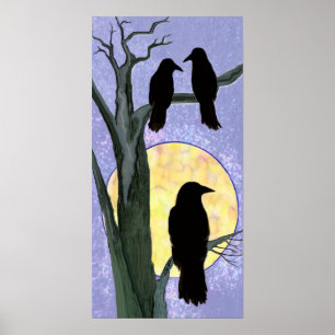 Poster Ravages dans un arbre au lever du soleil