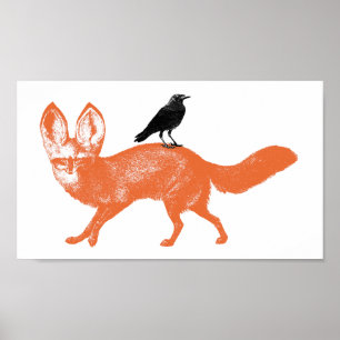 Poster Raven Est Assis Sur Fox