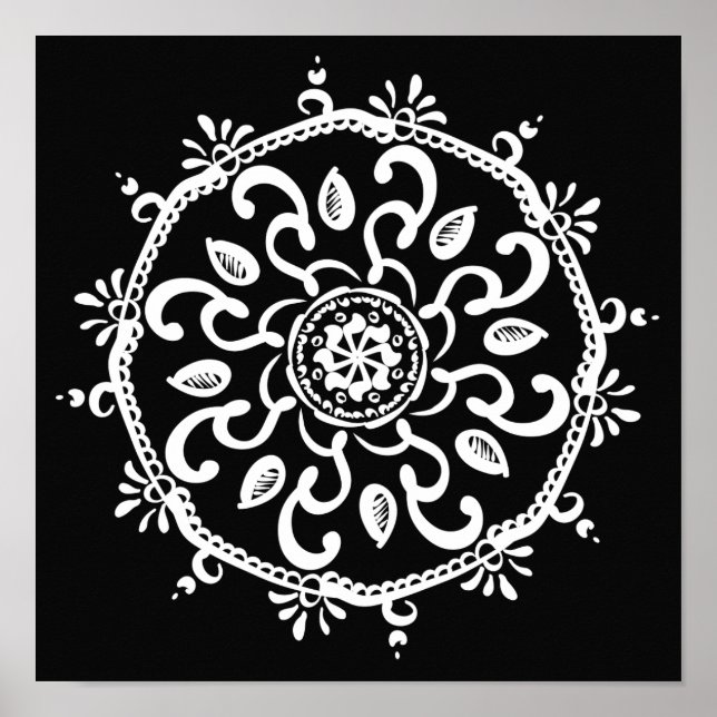 Poster Raven Mandala (Devant)