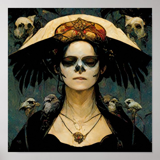 Poster Raven Witch 4 Imaginaire Horreur Goth Gothique (Devant)