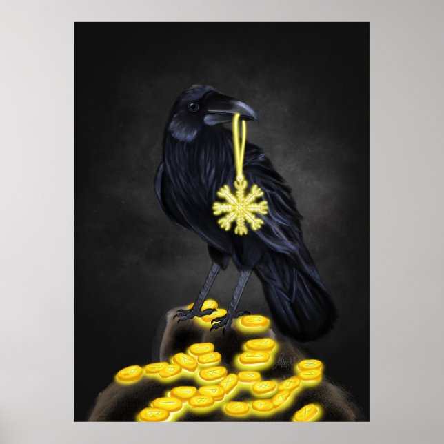 Poster Raven's Rune : Aegishjalmur Magic sur la pierre no (Devant)