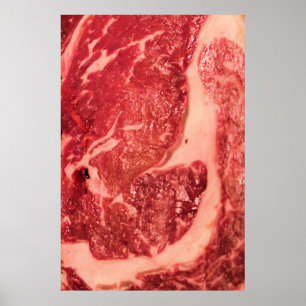 Poster Raw Meat Ribeye Steak