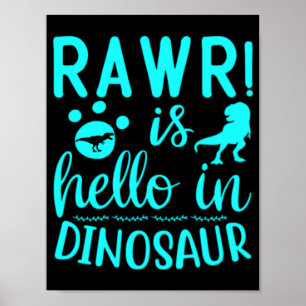 Poster Rawr ! Bonjour à Dinosaur