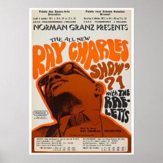 Poster Ray Charles Vintage Concert